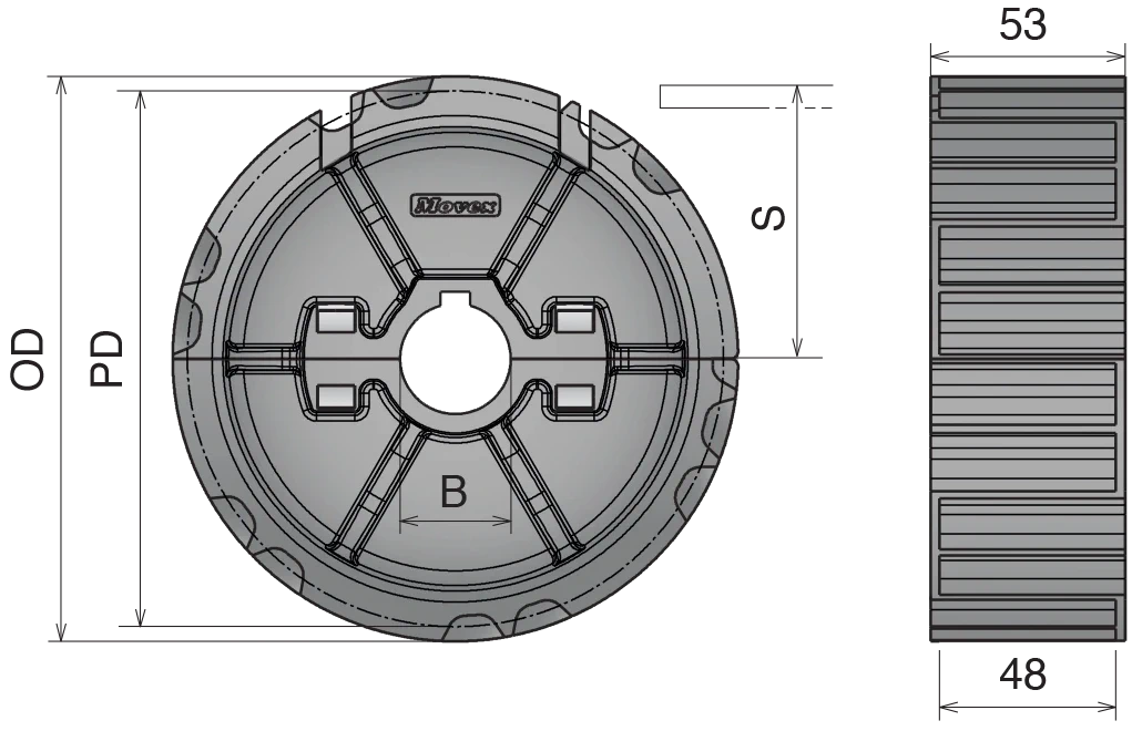 Креслення Колесо для ланцюга SS 812/815